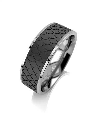 Кольцо из титана с карбоном TI-к1