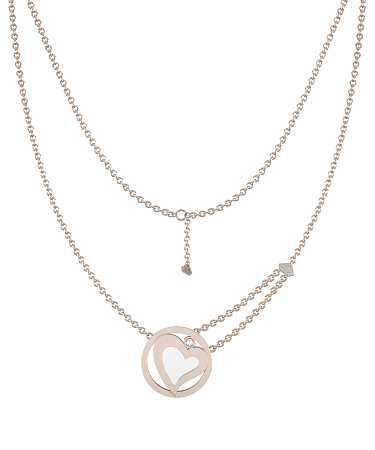 Колье из красного золота с керамикой и бриллиантом HPL-п1кб-1бр/к