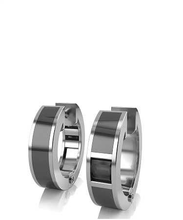 Серьги из серебра с керамикой и фианитами FJ-с8/с