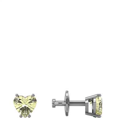 Серьги-пусеты из белого золота с выращенными бриллиантами МК-с1-2жвбр/б