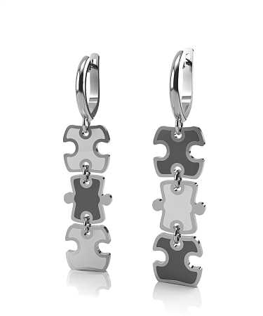 Серьги из серебра с керамикой HP-с139/с