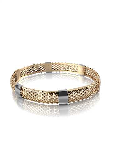 Браслет из комбинированного золота  HP-б1001/бж