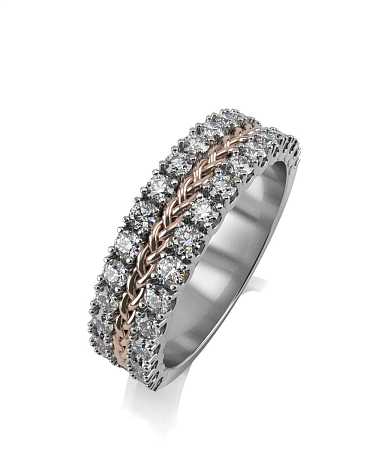 Кольцо из комбинированного золота с бриллиантами HP-к7-34бр/кб