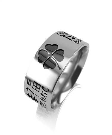 Кольцо из серебра Счастье-2/с