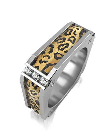 Кольцо из серебра с керамикой и фианитами SF-к110/с