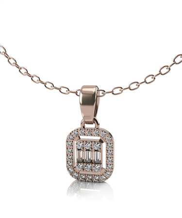 Колье из красного золота с бриллиантами ДН-п43-31бр/к