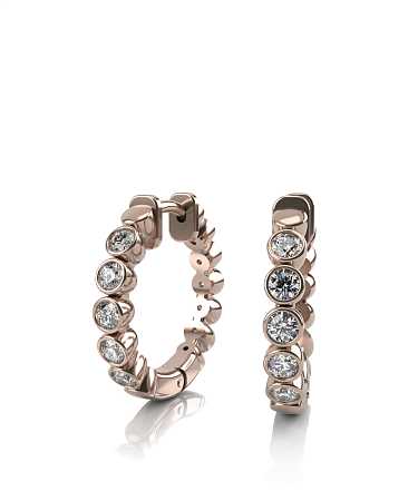 Серьги из красного золота с бриллиантами ШД-с41-20бр/к