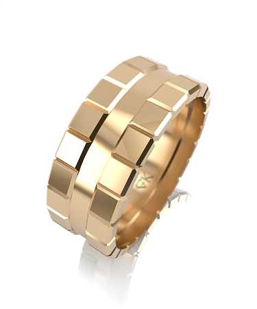 Обручальное кольцо из желтого золота  ШН-к47/ж