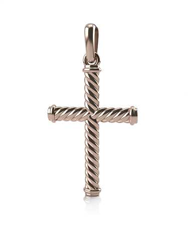Крест из красного&nbsp;&nbsp;золота  ТК-кр1/к