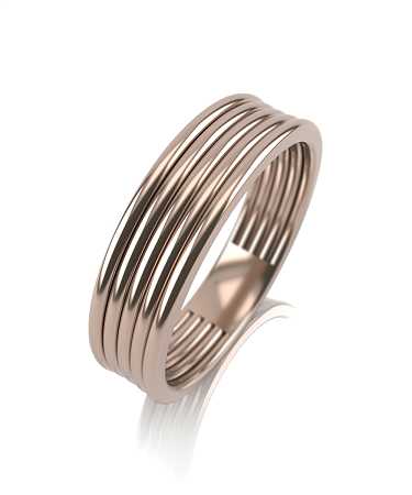 Обручальное кольцо из красного золота ВМ-19/к