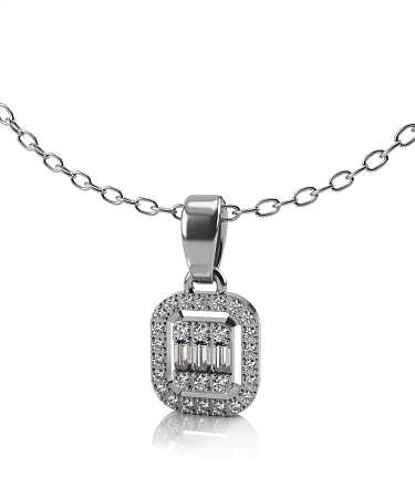 Колье из белого золота с бриллиантами ДН-п43-31бр/б