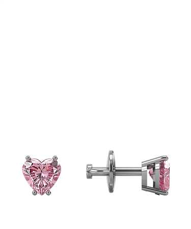 Серьги-пусеты из белого золота с выращенными бриллиантами МК-с1-2рвбр/б