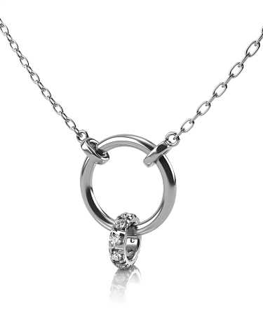 Колье из белого золота с бриллиантами ДН-п63-10бр/б