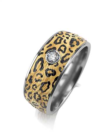 Кольцо из серебра с керамикой и фианитом SF-к5/с