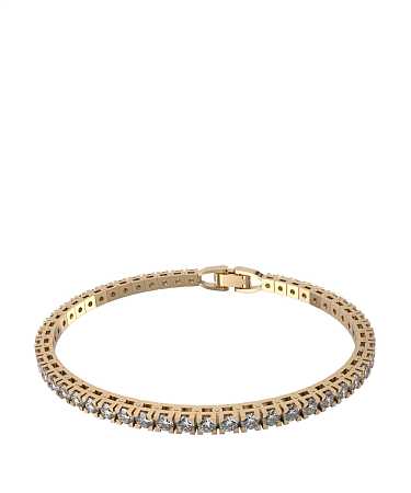 Браслет из желтого золота с муассанитами МТ-Б1/ж