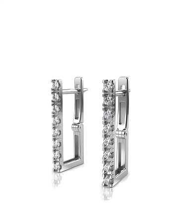 Серьги из белого золота с бриллиантами HP-с105-16бр/б