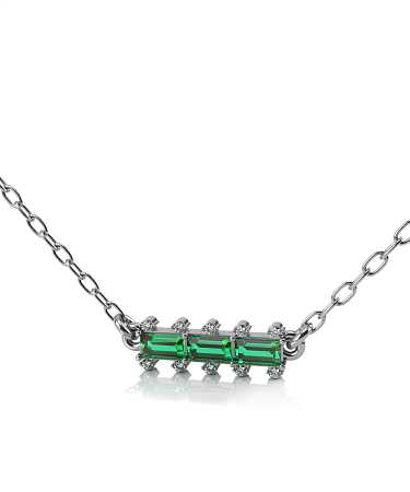 Колье из белого золота с бриллиантами и агатами ДН-п44/б