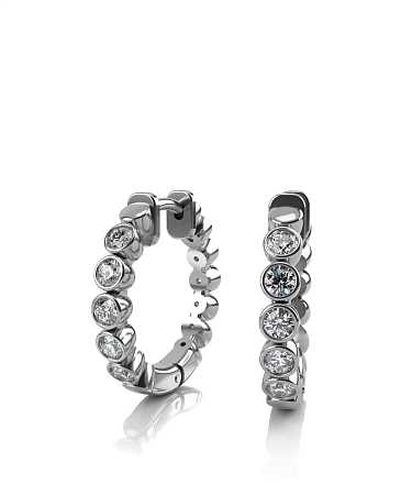 Серьги из белого золота с бриллиантами ШД-с41-20бр/б